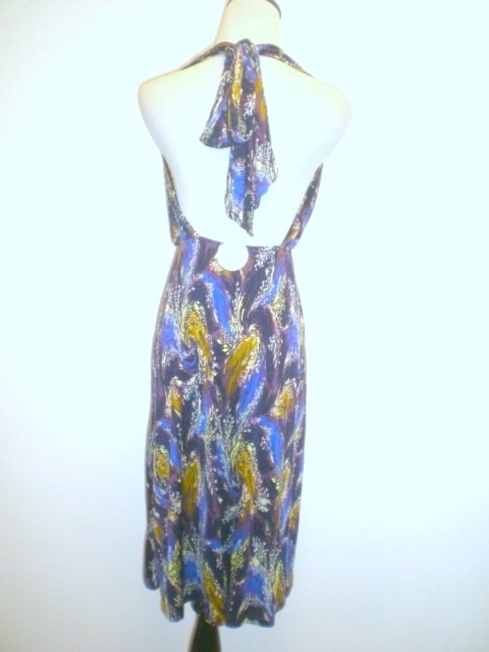 Apsara dress art to wear silk backless halter 6 NWT